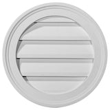 Ekena Millwork 12W x 12H x 1 3/8P, Round Gable Vent Louver, NonFunctional