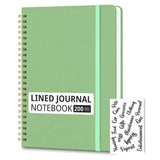 Hardcover Spiral Notebooks, 8.3inch x 6.3inch Lined Journal Set, 100 GSM BleedResistant Paper, 200 Pages TwinWire Bound Notebook wit