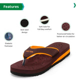 Ortho Joy Doctor Orthopedic Soft Slippers For Ladies Daily Use/Mcr Chappals For Women/Ortho Slippers Women,Brown-Orange,6,B08BCLDX8V