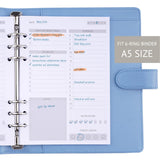 (Set of 90 Sheets) A5 To Do List Refill Paper, Undated Daily Schedule, Day Priorities, Notes and Water Tracker, 6-Hole Punches,