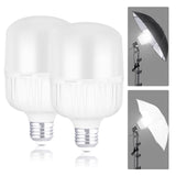 NEEWER E26 35W LED Light Bulbs, 2 Packs, 3150 Lumens/5700K/CRI 93+/15000h Lifespan, Bright Video Photography Lighting, Silent/No