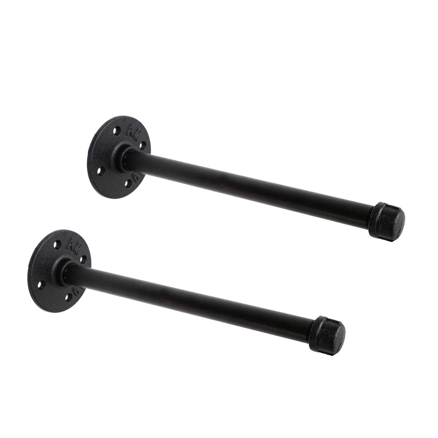 1/2 Industrial Black Iron Pipe Shelf Brackets, Rustic Wall Mounted Diy Shelving Brackets Hanging Custom Pipe Brackets For Floa