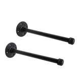 1/2 Industrial Black Iron Pipe Shelf Brackets, Rustic Wall Mounted Diy Shelving Brackets Hanging Custom Pipe Brackets For Floa