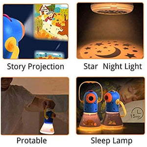 Matteobenni Kids Multifunctional Story Projector, Night Lights Projector Storybook Toy, Educational Toys Gifts for 3-12 Year Old