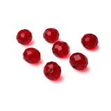 Chengmu 8mm Rondelle Red Glass Beads for Jewelry Making, 300pcs Faceted Briolette Crytal Spacer Beads for Bracelet Necklace Earr
