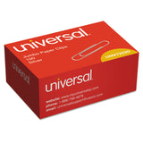 Universal 72220BX Smooth Paper Clips, Wire, Jumbo, Silver, 100/Box