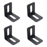 Dahszhi 4Pcs Adjustable 90 Degree L Shape Bracket Corner Connector Right Angle Brackets L Slotted Support Shelf Bracket, 1.97x1.