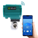 U.S. Solid 1/2 Smart Motorized Ball Valve - Remote App Mobile Control Stainless Steel Electrical Ball Valve with Manual Switch, 