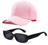 Selloria New Cotton Cap And Sunglass For Unisex Outdoor And All Activities Adjustable Baseball Sport Cap,& Sunglass Combo For Me