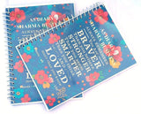 Sharma Business A5 Spiral Bound Diary, Blue With Floral Design, 150 Gsm AcidFree Paper, 40 Sheets, Hq Quality Writing Journal N