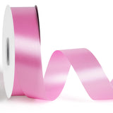 LaRibbons Pink Stiff Floral Satin Ribbon 1.5 Inch x 100 Yards, Polypropylene Ribbon for Baby Shower Decorations, Gift Baskets, S