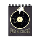Vprint Music Old Cd Spiral Wiro Unruled Blank Pages Notebook Diary Journal Drawing Book Black Paper A4 (Size 8X11)
