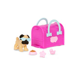 Pucci Pups - Collectible Puppy Set - Boston Terrier, Pug, Shih Tzu - Carrier Purse - Dog Accessories Included - Toys for Kids 3+
