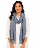 Urban Ladiiiz Solid Stole/Scarf For Men & Women | Lightweight Rayon Wrap With Twisted Fringes | 70 X 180 Cm | Multipurpose For C
