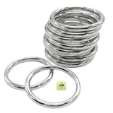 Zazza Home Decor Metal Rings Plant Hangers Steel Silver Rings Metal Metal Macrame10 Pack 60Mm Small Metal O Rings