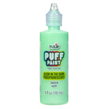 Tulip Puff Glow In The Dark Fabric Paint, Permanent Craft Paint for Clothes, DIY Projects, Notoxic, 4 fl oz, Glow Green