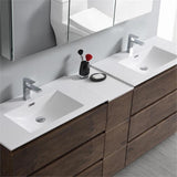 Fresca Lazzaro 84 Rosewood Free Standing Double Sink Modern Bathroom Vanity W/Medicine Cabinet - Faucet Sold Separately