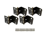 QCAA Durable Steel Semi-Concealed Hinge for Box, Chest & Cabinet, 1-1/2 Width x 1.2 mm Thickness, Antique Brass, 4 Pack, Made in
