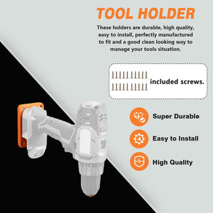 Crtbelfy Tool Holder Mount Compatible for Ridgid 18V Drill Tool Hanger Power Tool Storage -5 Pack