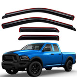 Lightronic 194101 Extra Durable Clip-on In-Channel Auto Vent Window Visors, Fits 2009-2010 Dodge Ram 1500, 2011-2018 Ram 1500, 2