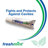 144 Tubes of Freshmint 0.6 oz. Anticavity Fluoride Toothpaste, Metallic Tube, Tubes do not have Individual Boxes for Extra Savin