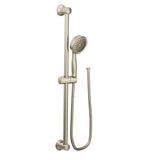 Moen Brushed Nickel High Pressure Handheld Showerhead with 69InchLong Hose Featuring 24Inch Slide Bar, 3668EPBN