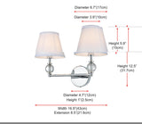 Living District Bethany 2-Light Metal Bath Sconce In Satin Nickel And White