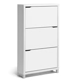 Baxton Studio Simms 3-Door Shoe Storage Cabinet, White (99-4514-Hit)