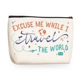 jealance Funny Travel Gifts for Women Makeup Bag Travel Essentials Cosmetic Bags Toiletry Bag Flight Vacation Gifts for Sister M