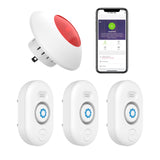 Airthereal Water Leak Detector 3Pack with WiFi Gateway, Water Alarm Sensor with 0120dB 4Level Adjustable Alarm, Leak and Drip