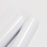 Sunbird SelfAdhesive White Contact Paper Peel And Stick Wallpaper Waterproof Vinyl Roll For Decorative Kitchen Cabinet Table 