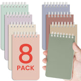 Taja Pocket Small Notebook 3 x 5, Set of 8 Mini Little Spiral Notebook, Nursing Notepad, Perfect for Work, School, Office, Nurse