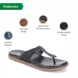 Ortho Joy Fancy Doctor Slippers || Comfortable Sandals For Women Stylish,Black,7,B0B6BR7M32