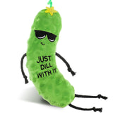 Motionchic Encouragement Pickle Plushie, Positive Cucumber Plush Toys, Funny Food Plush Toy, Soft Plushie for Women, Men, Friend