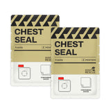 RHINO RESCUE Vented Chest Seal, 4 Vents, Sterile Emergency Trauma Dressing, Occlusive Adhesive Pad, IFAK Trauma Refill Medical F