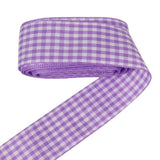Gingham Ribbon Plaid Ribbon for Gift Wrapping Party Wedding Christmas Decoration (Light Purple,1 (25mm) x 10 Yards)