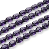 250pcs Czech 16mm Large Faceted Flat Oval Crystal Glass Beads Spacer Bulk Amethyst Purple