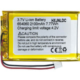 HXJNLDC DC 3.7V 2100mAh 654060(704060) Rechargeable Lithium Polymer Replacement Battery for DIY 3.7-5V Electronic Products with 