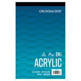 Grumbacher 5.5 x 8.5 Acrylic TapeBound Paper Pad, 140 lb. / 300 GSM, TapeBound, 15 White Sheets/Pad, 1 Each