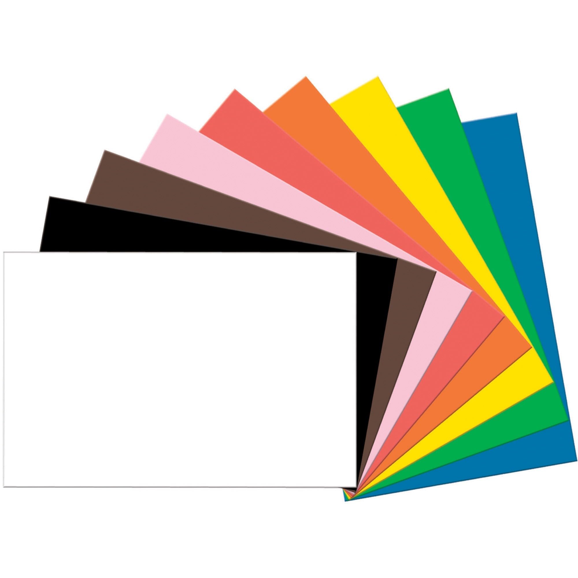Tru-Ray Construction Paper, 50% Recycled, Assorted Colors, 24 X 36, Pack Of 50
