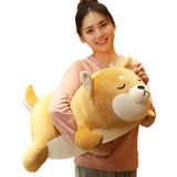 ERDAO Shiba Inu Plush Pillow,Soft Corgi Stuffed Animals Toy Cute Sleeping Puppy Doll Gifts for Kids (Smiling Eyes, 29.5 inch)