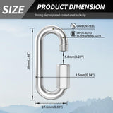 15 Pack Heavy-Duty Chain Hooks Quick Links - 304 Stainless Steel 1/8 Locking Carabiner Anti-Rust Chain Connector Quick Link fo