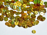 The Design Cart 5 mm Golden Rainbow Circular Plastic Sequins Sitara for Embroidery, Embellishing Handbags, Apparels, Art Craft D