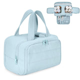 Marmix Polyester Toiletry Kit Bag For Women Hanging Makeup Organizer, Travel Cosmetic Pouch, Lightweight Grooming Case (Light 