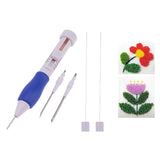 Adjustable Punch Needle Embroidery Pen Set With 3 Interchangeable Needles | Diy Yarn & Thread Embroidery Tool For Knitting, Sewi