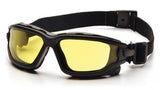 Pyramex SB7030SDT IForce Safety Glasses Black Frame w/Amber A/Fog Lens (3 Pair)
