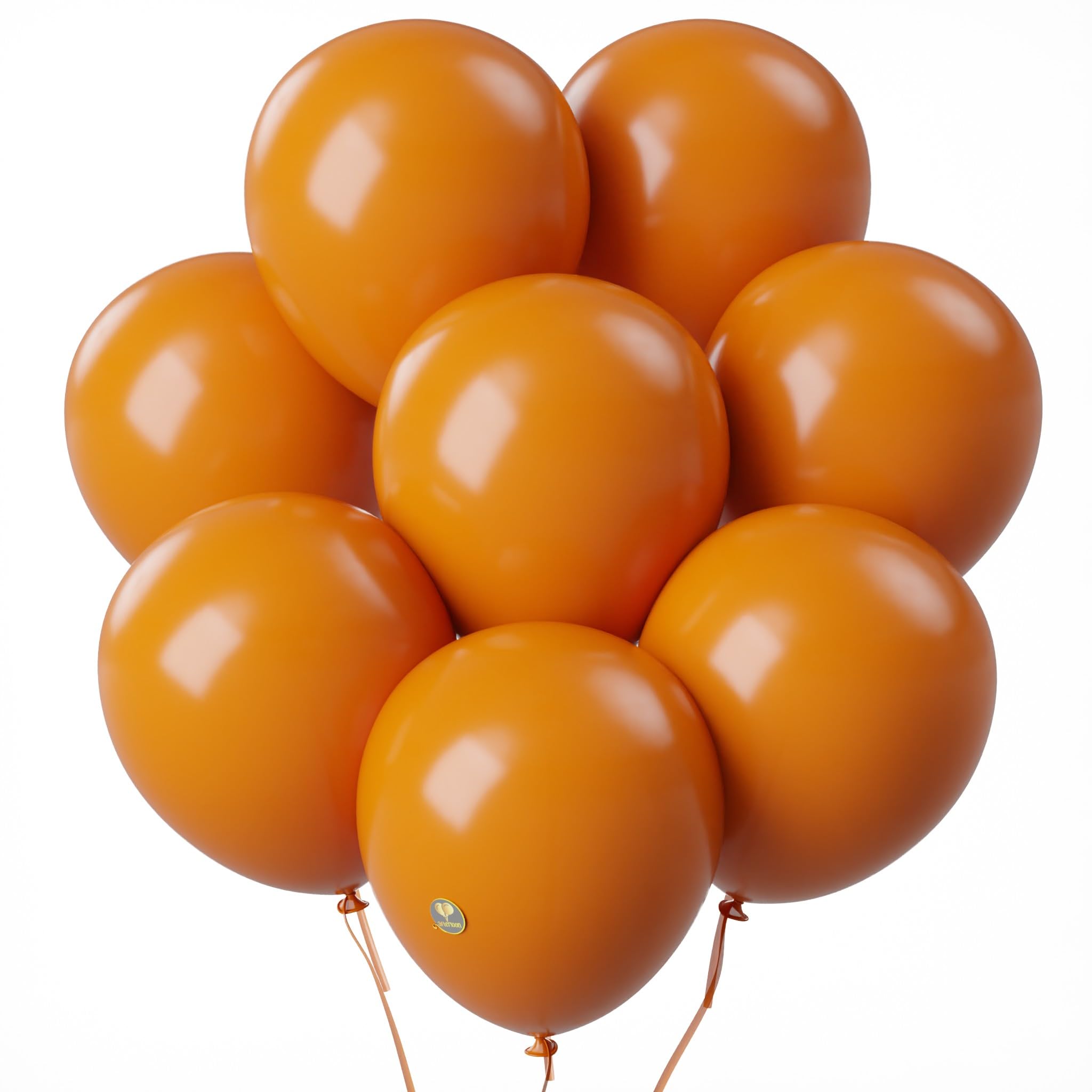 AFTERLOON Biodegradable Balloons Orange 12 Inch 100 Pack, Matte Color Thickened Extra Strong Latex Helium Float, for Baby Shower