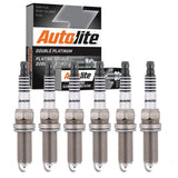 6 pc Autolite Double Platinum Spark Plugs compatible with Jeep Wrangler 3.6L V6 2012-2019