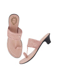 Shoetopia Classic Heeled Pink Kolhapuri For Women & Girls /Eu37,Pink,4,B0DJJWHJRN
