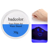 Invisible Clear Neon Face Body Paint(30g/1oz), Water Activated UV Blacklight Reactive Facepaint, Fluorescent Washable Face Body 